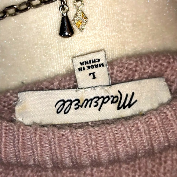 Madewell Ruffle Cuff Pullover Sweater sz L - Picture 7 of 9